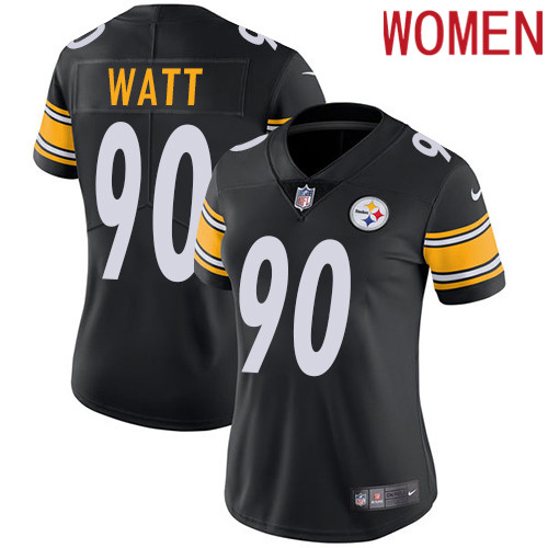 2019 Women Pittsburgh Steelers #90 Watt black Nike Vapor Untouchable Limited NFL Jersey